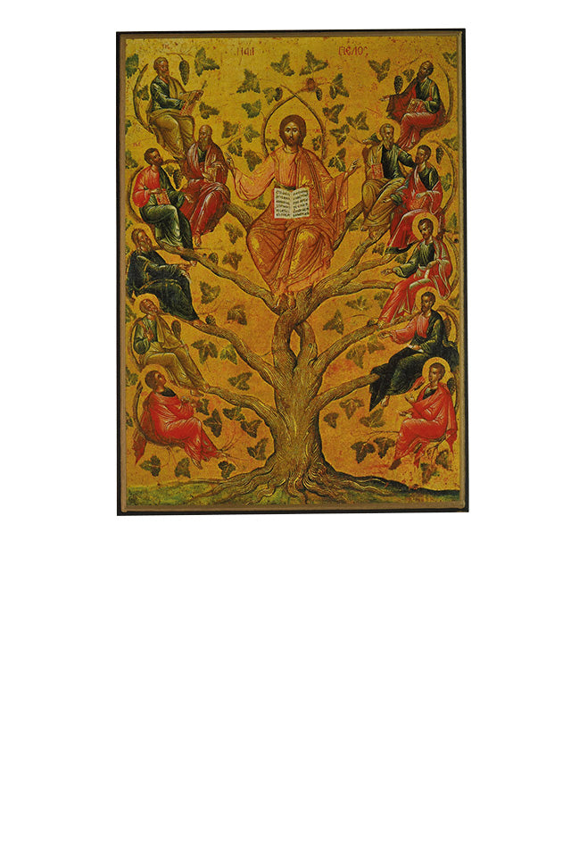 Christ Arbre de Vie - Icône classique 13x10,6 cm -  745.72