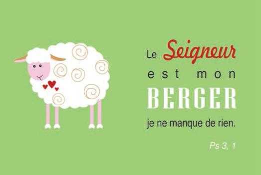 Carte simple Le Seigneur est mon berger