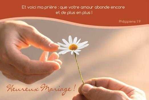 Carte simple Heureux mariage