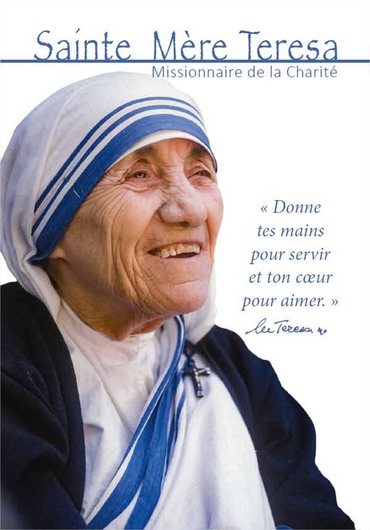 Carte postale - Sainte Mère Teresa - Lot de 10 - Missionnaire de la Charité