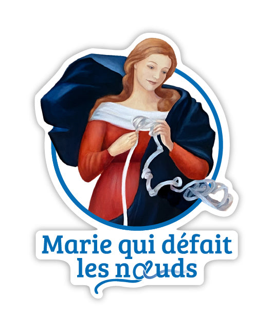 Autocollant Marie qui défait les noeuds