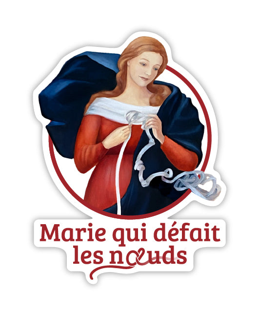 Autocollant Marie qui défait les noeuds